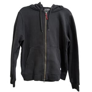 Chrome Black Issued Fleece Hoodie Basics Minimalistic Full Zip Mens Medium
